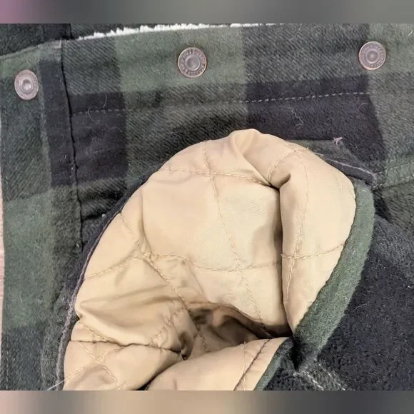 Levis Men's Green Buffalo Plaid Sherpa Jacket Sz Small - Picture 9 of 10